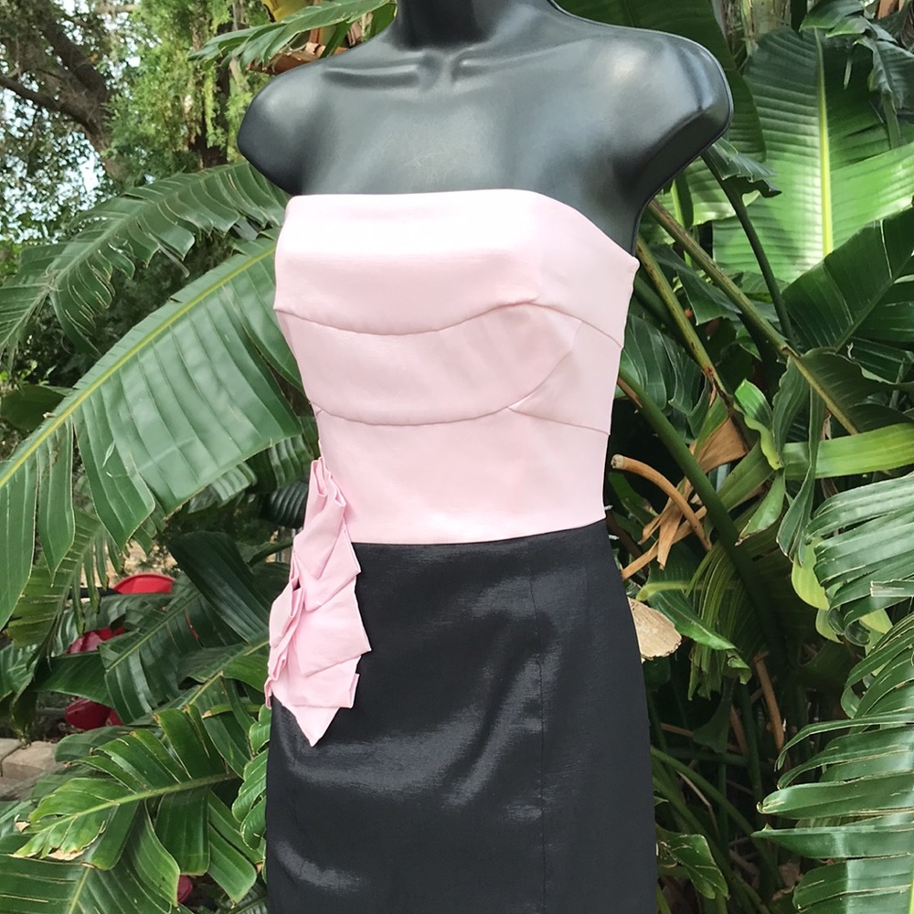 Vintage Jessica McClintock corset asymmetric trumpet bubble hem gown